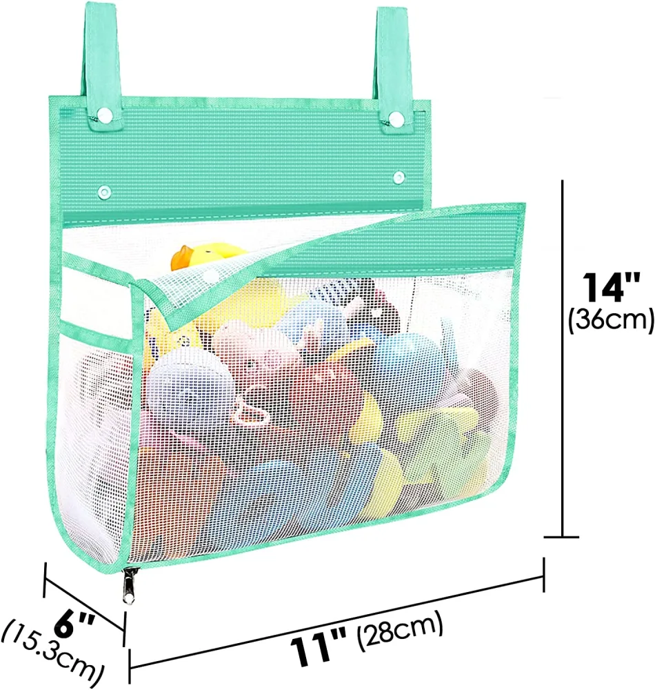 2pcs Bath Plaything Organizer Bags Bath Toy Mesh Bags Hanging Storage Mesh Bags for Home