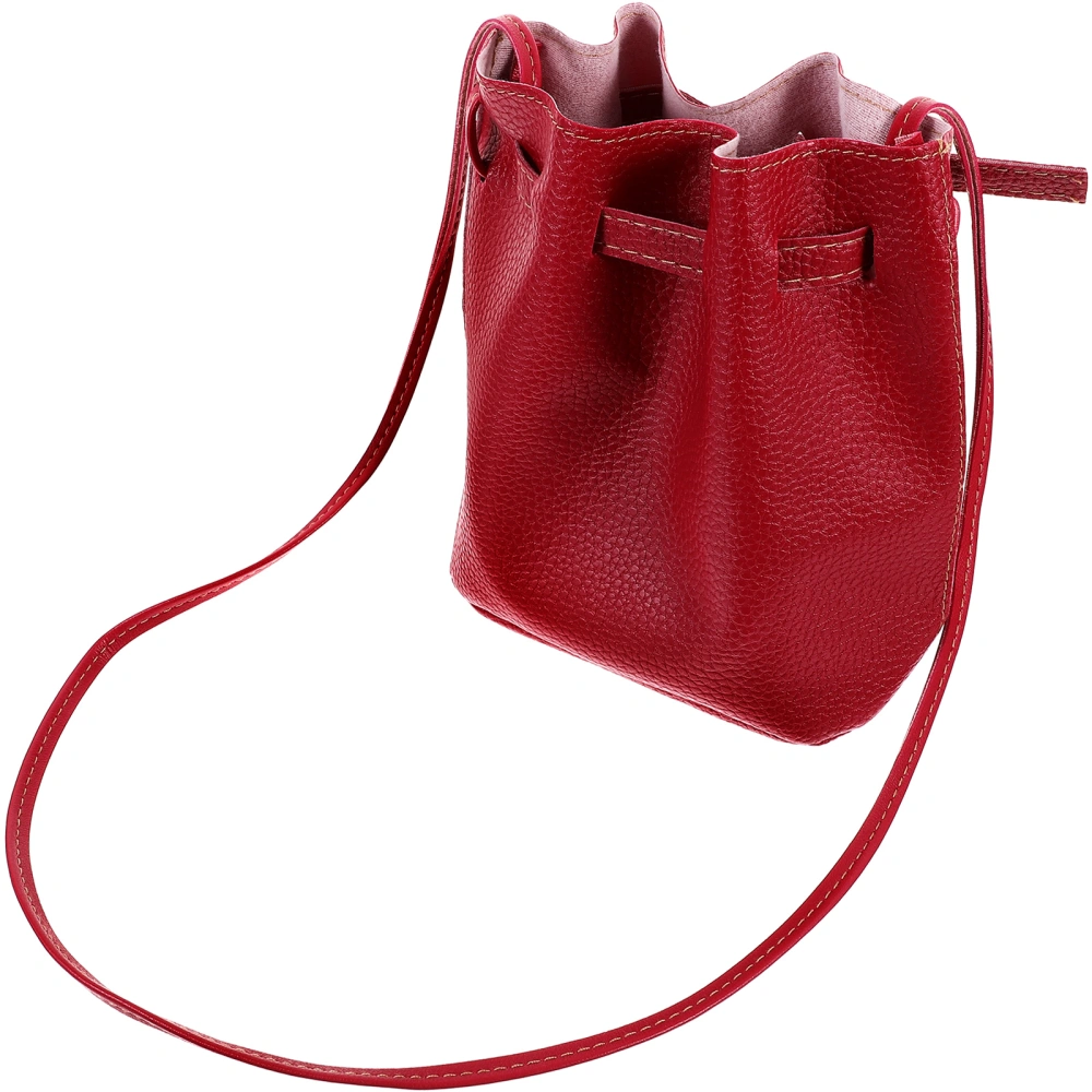 Bucket Bag Women Drawstring Shoulder Handbag Crossbody Bag for Shopping Traveling