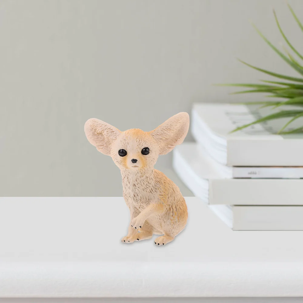 Fennec Fox Plastic Figurine Animal Figurine Animal Toy Fennec Fox Figure Animal Statue