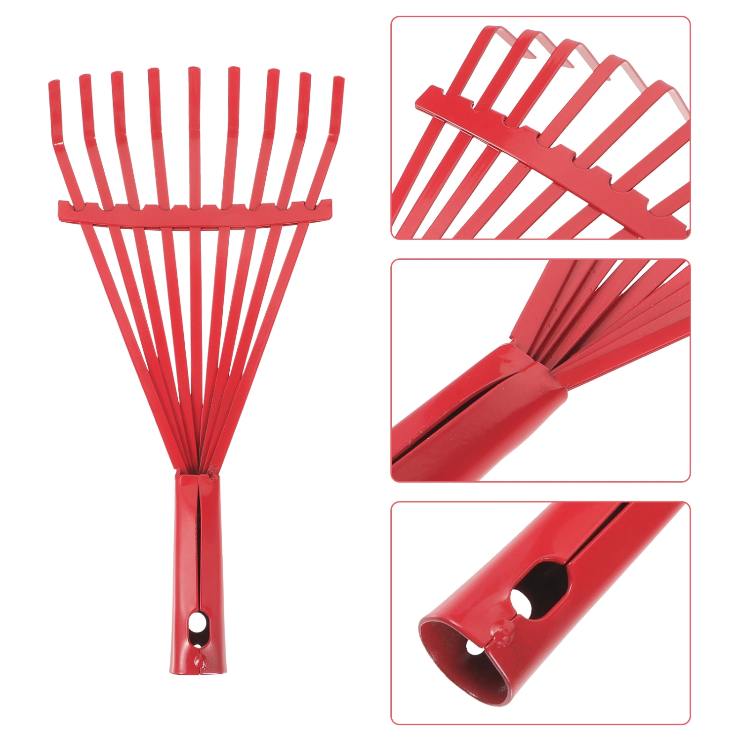 High-carbon Steel Rake Leaf Rake Fallen Leaves Rake Garden Lawn And Yard Metal Rake