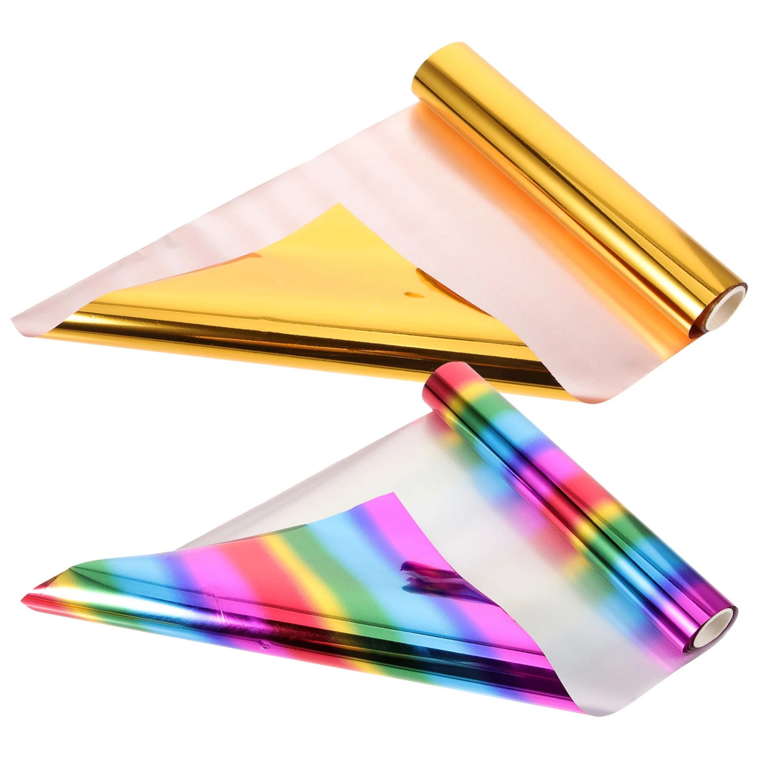 2 Rolls of Foil Transfer Paper Rolls Heat Activated Foils Diy Heat Transfer Supplies