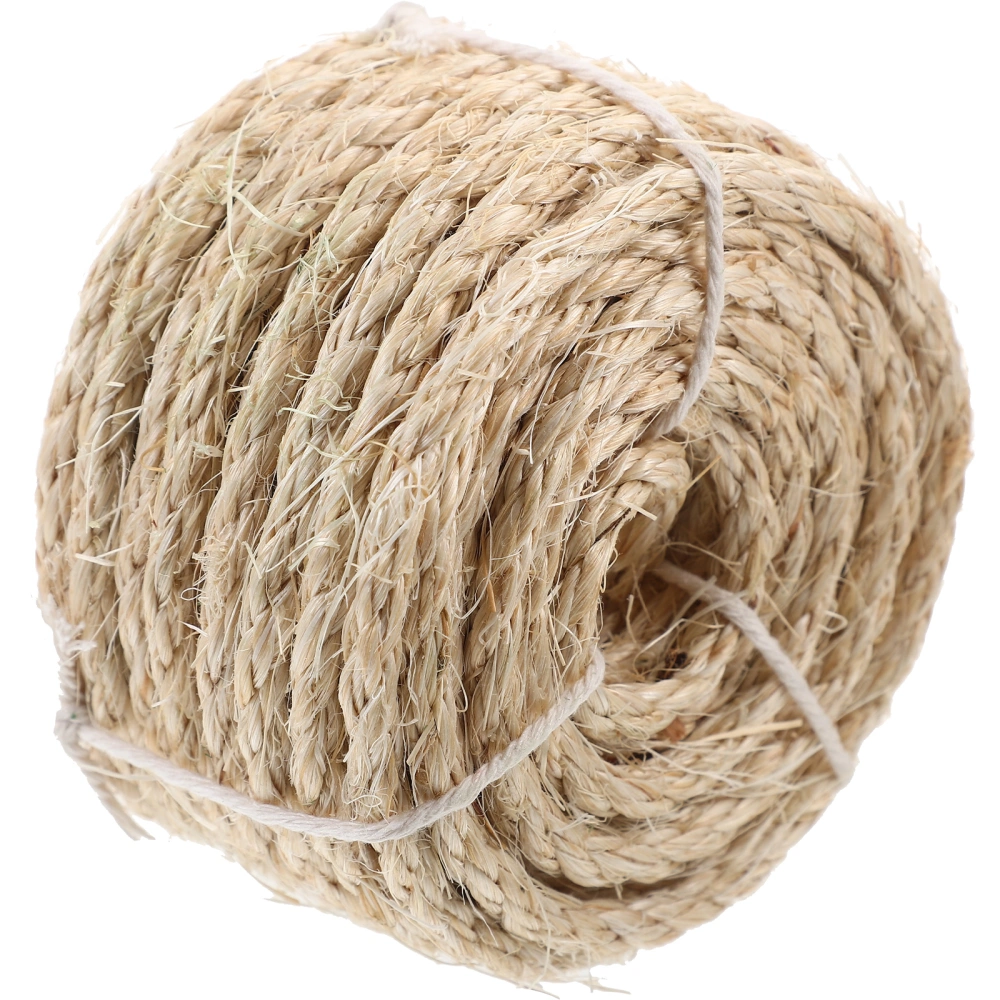 1 Roll of Natural Sisal Rope Hemp Rope for Cat Tree Scratching Pad DIY Repairing