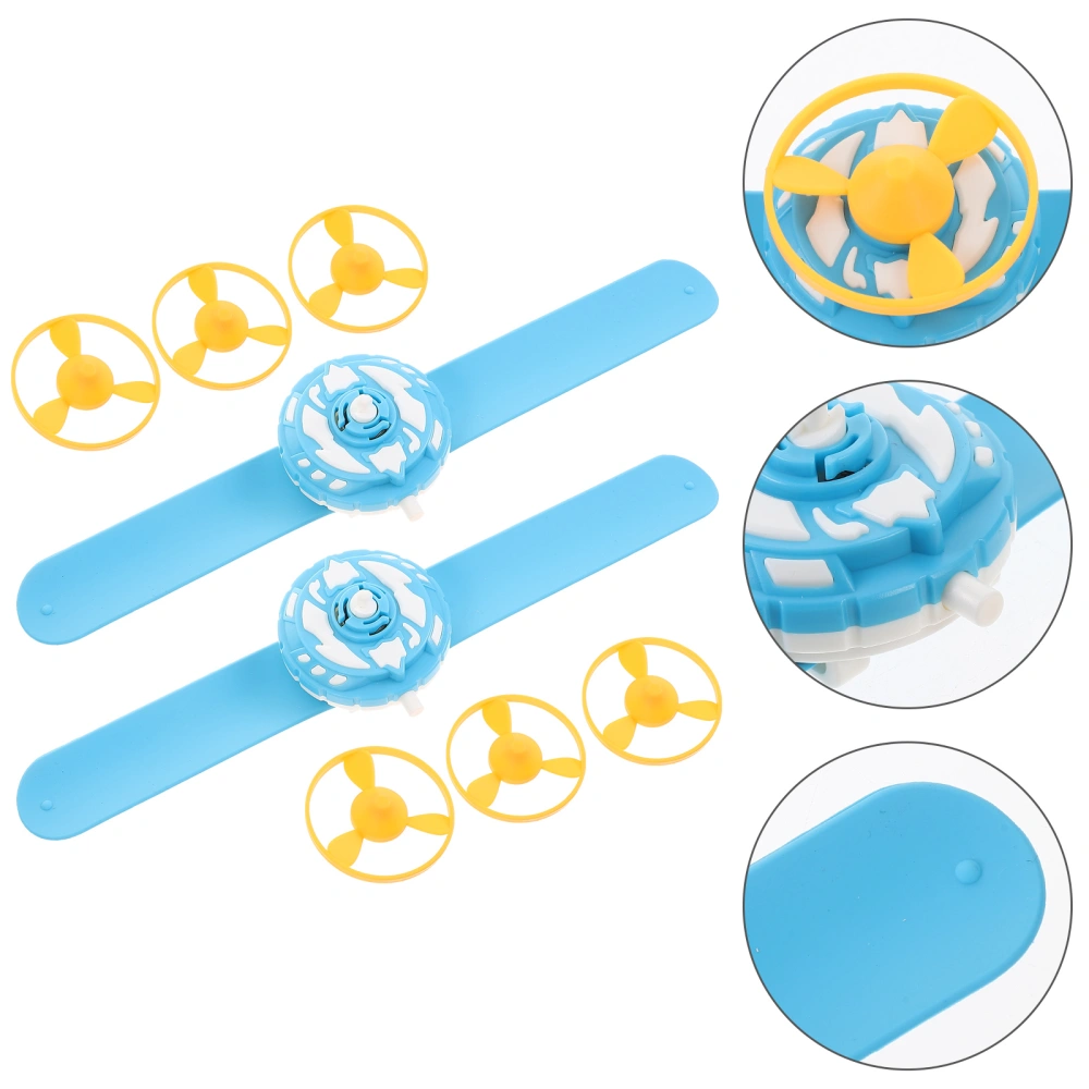 2pcs Outdoor Slap Bracelet Funny Flying Disc Slap Wrist Band Portable Kids Wrist Band Twist Flying Disc