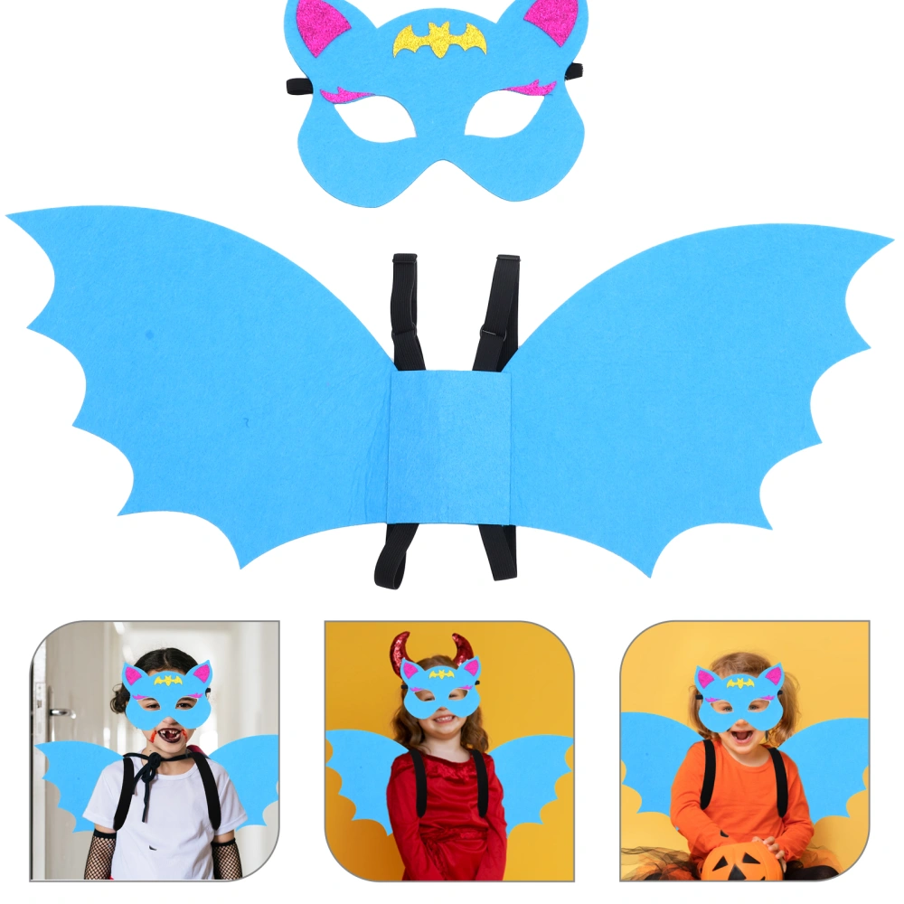 1 Set Halloween Cosplay Bat Wing Children Bat Wing Costume Bat Mask for Carnival Cosplay Party