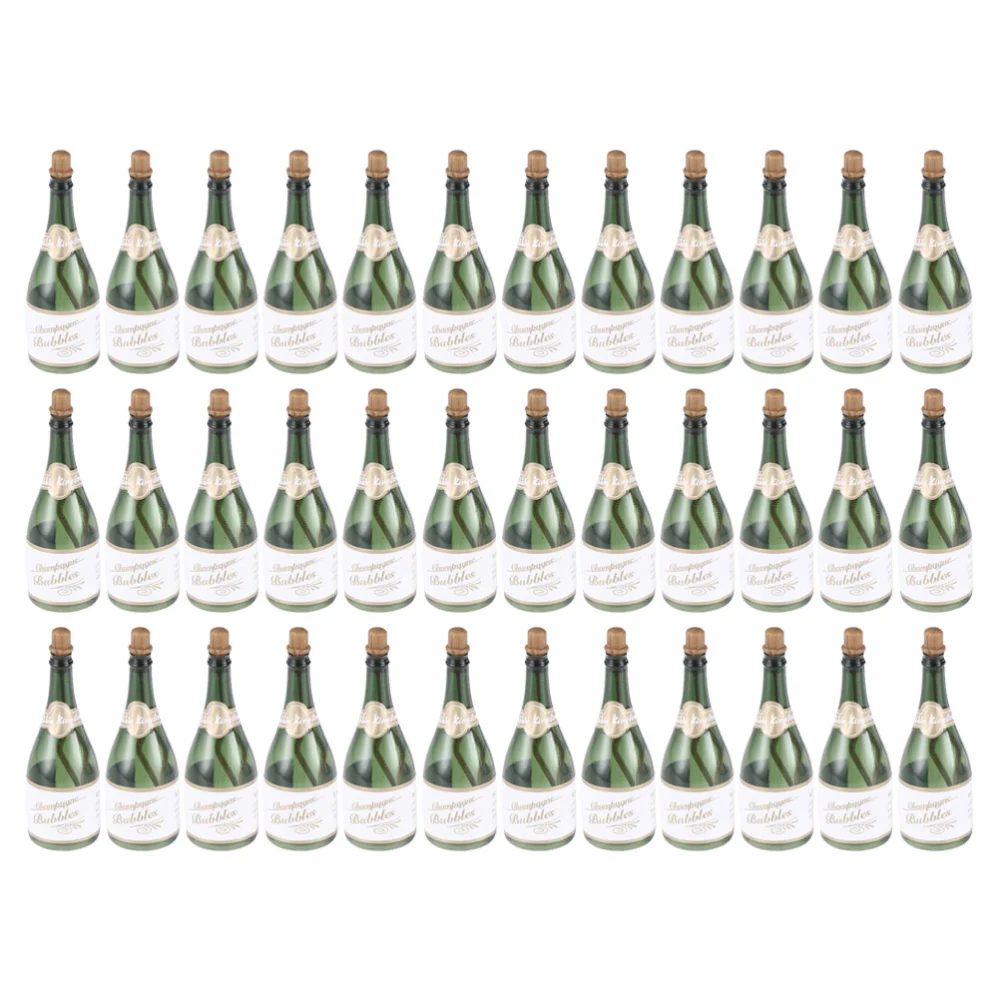 36pcs Empty Bubble Bottles Champagne Bottle Shaped Bubble Bottles Wedding Party Decor