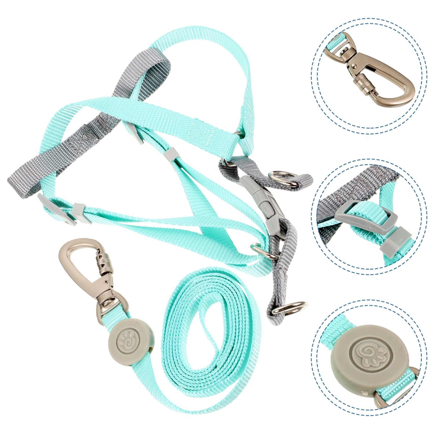 1 Set of Dog Harness and Leash Dog Leash Dog Harness Adjustable Dog Leash and Harness Set for Puppy