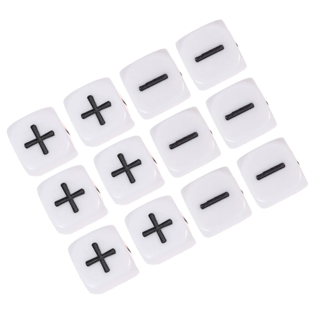 12pcs Teacher Dices Math Operation Calculation Dices Classroom Supplies Bar Game Props