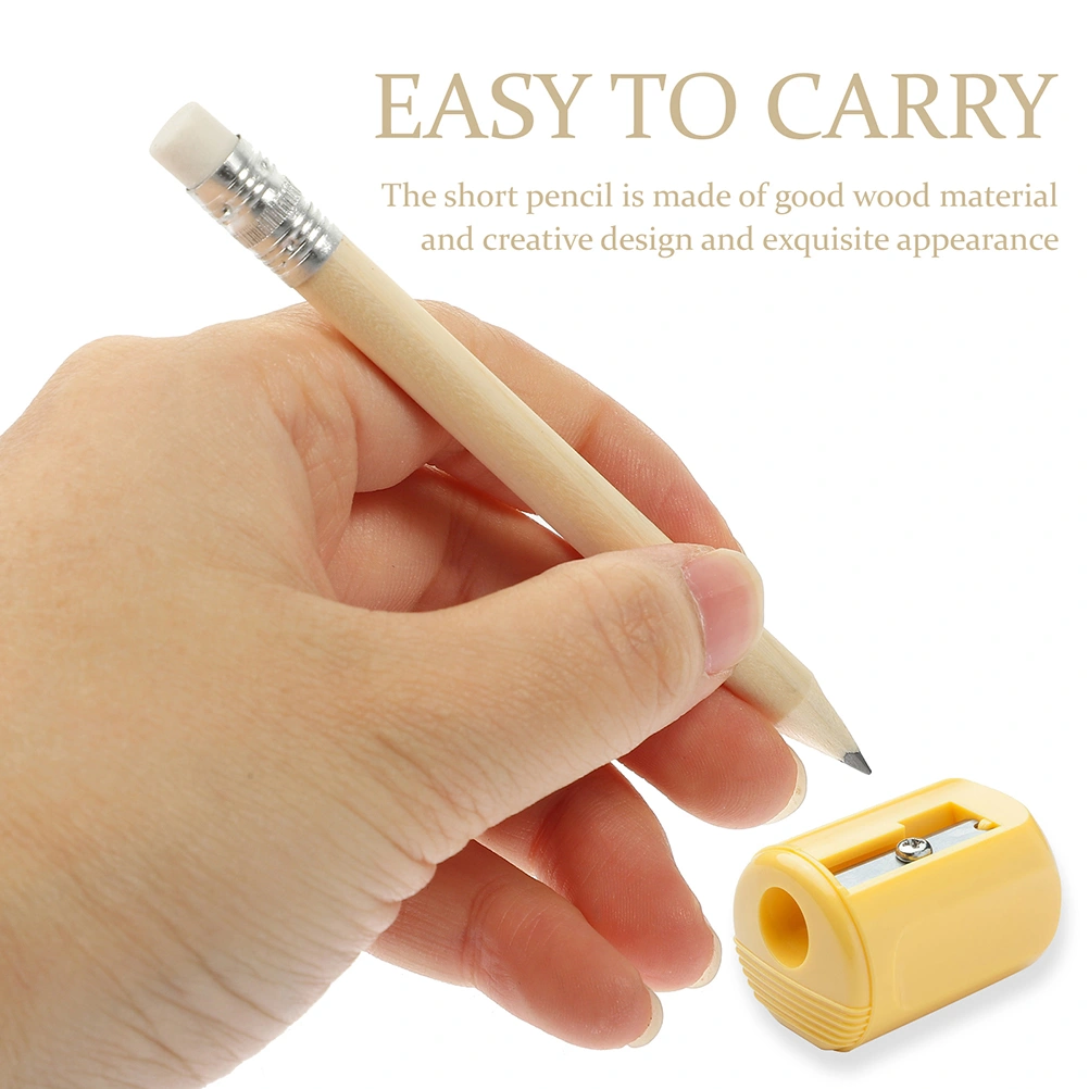 35Pcs Half Pencils with Eraser Golf Pencils Golf Pocket Pencils Short Wood Pencil Log Pencils