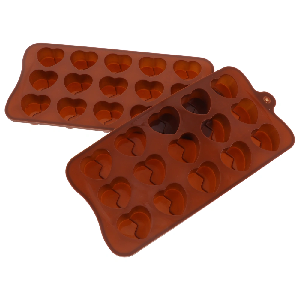 2pcs DIY Chocolate Making Mold Food-grade Silicone Candy Mold Multi-grid Jelly Cookie Making Mold