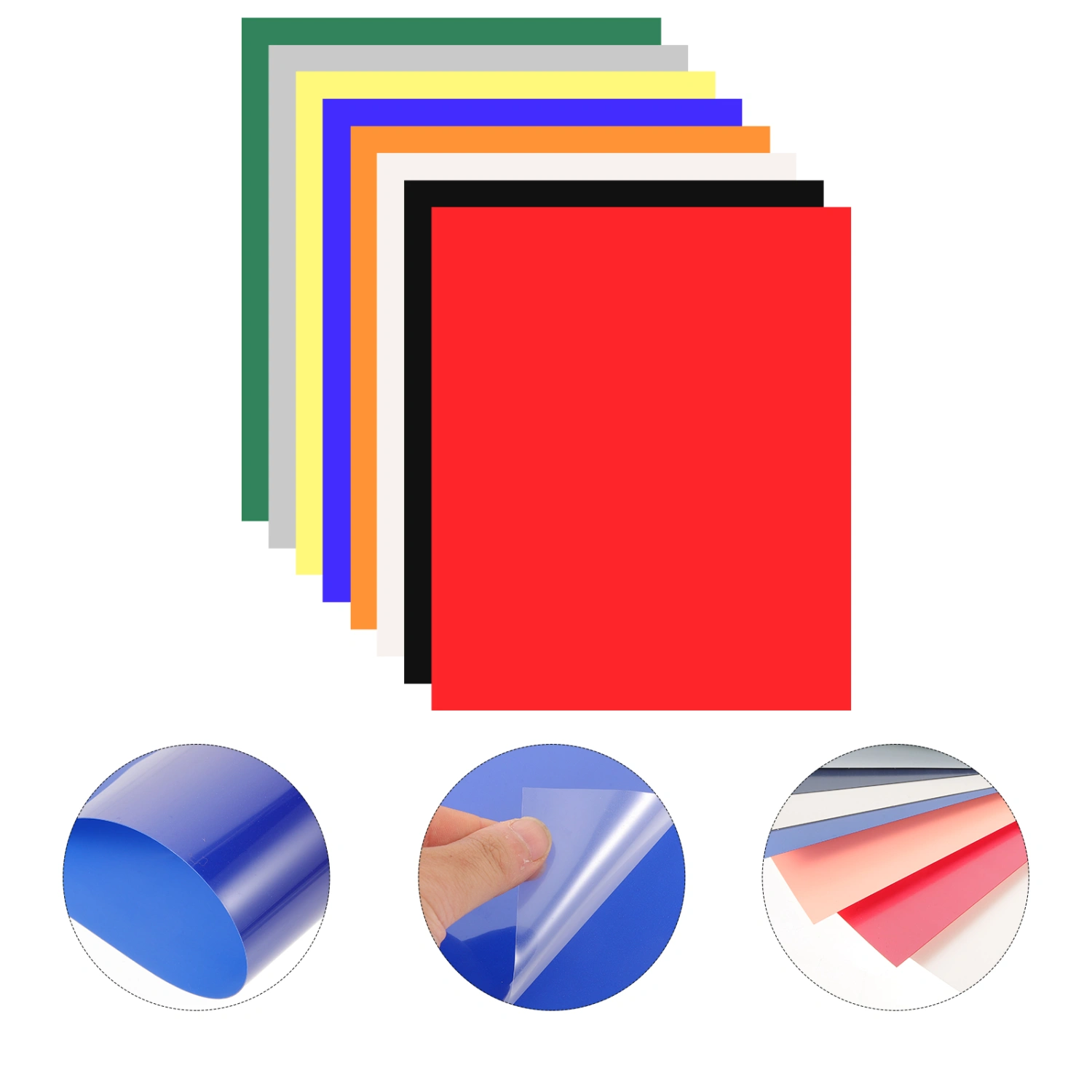 8pcs Heat Press Vinyl Printable Heat Transfer Vinyl 3d Heat Transfer Film for T-shirts