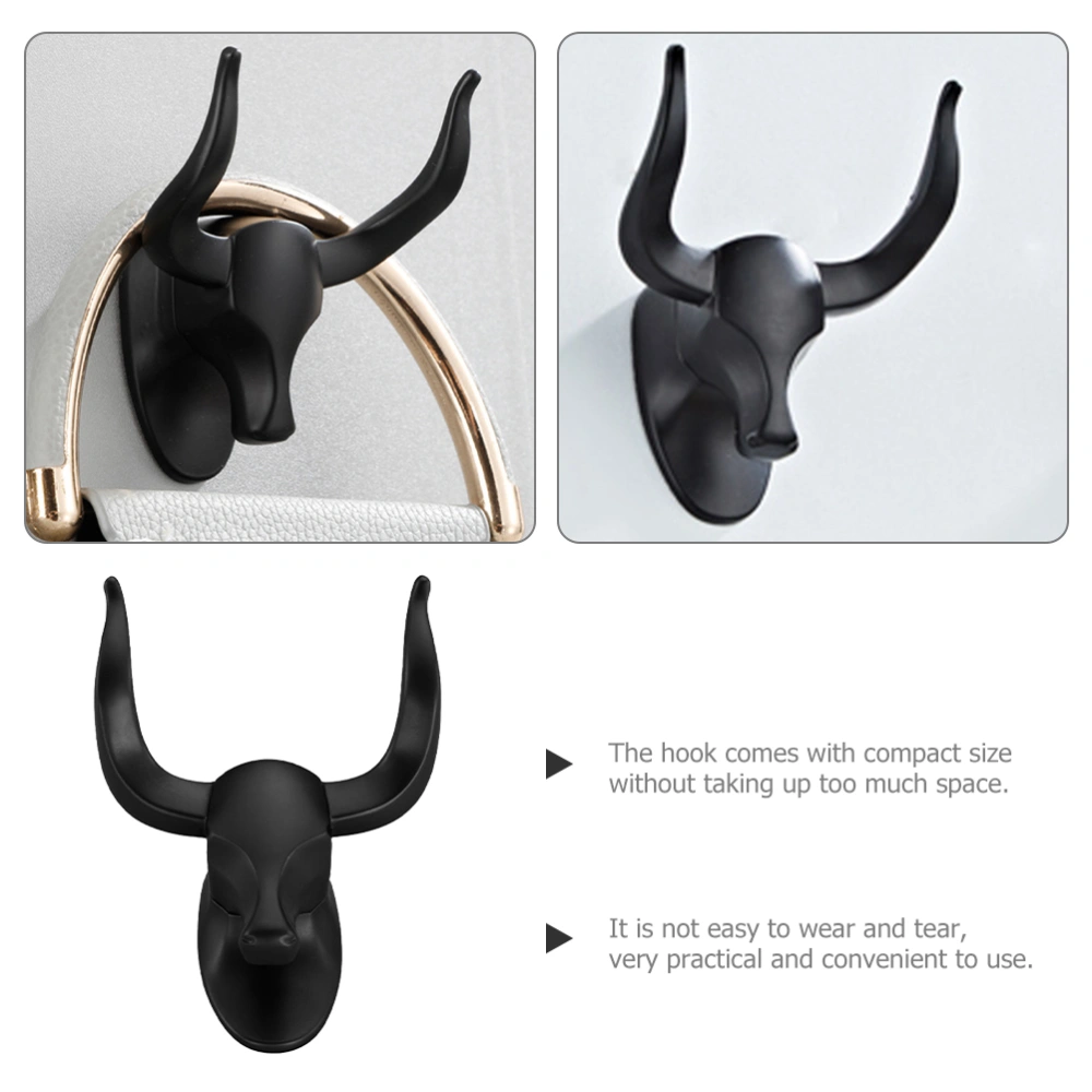 Household Creative Wall Hook Stylish Cow Head  Shaped Hook Heavy Duty Wall Mounted No Drilling Hook