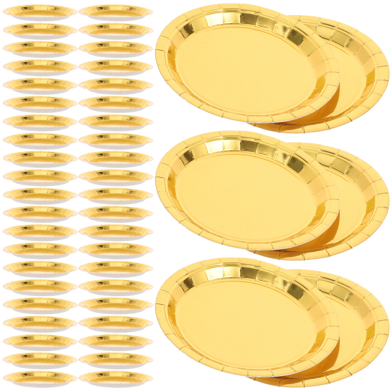 80Pcs Multi-function Food Paper Plates Delicate Cake Plates Household Dinner Plates