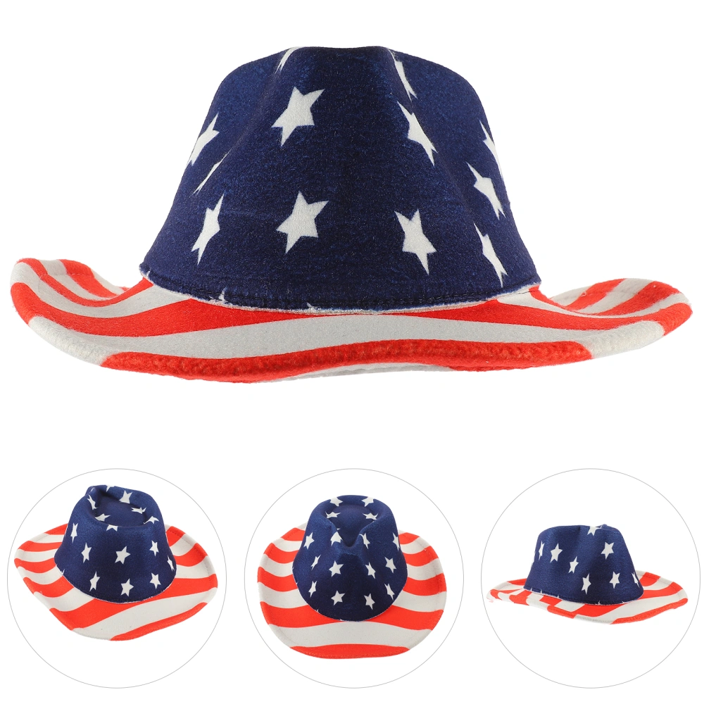 Cowboy Hat American Flag Summer Hat Western Cowboy Hat Holiday Party Hat