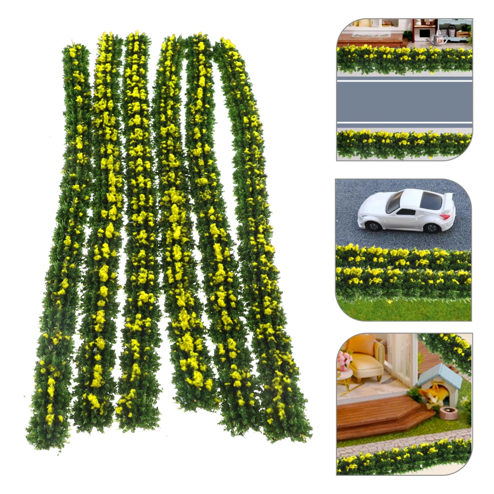 6pcs Landscaping Shrub Strip Models Simulation Shrub Decors Sand Table Ornaments