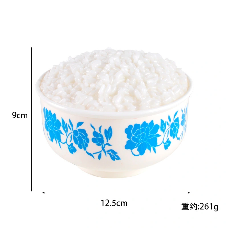 Simulated Cooked Rice Imitation Blue and White Porcelain Bowl Steamed Rice Model