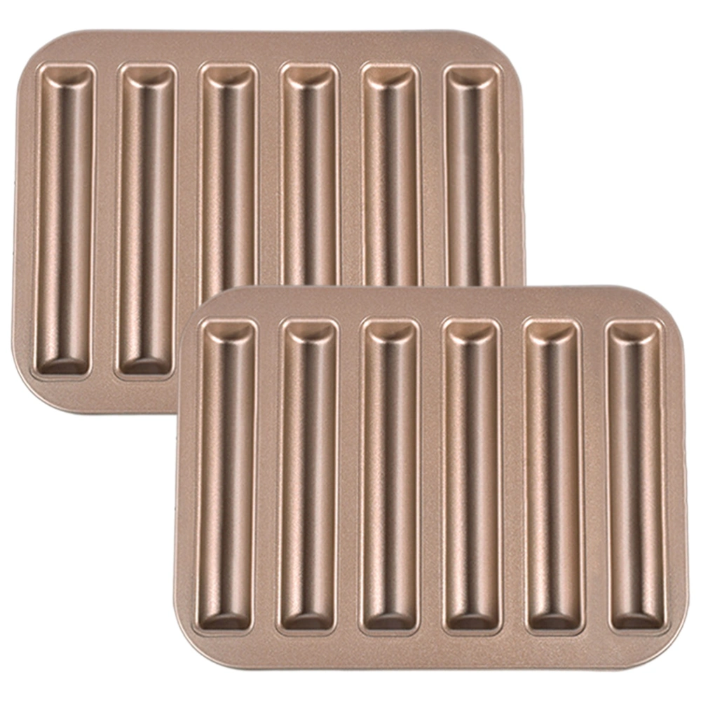 2Pcs Long Strips Mould Finger Biscuit Mold Non-Stick Cake Baking Mold Fondant Mould DIY Tool