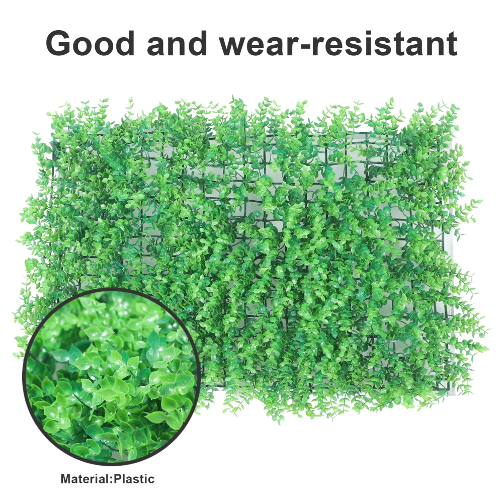 Artificial Leaf Background Decor Fake Plant Backdrop Wall Decoration Artificial Green Topiary Hedge Plant