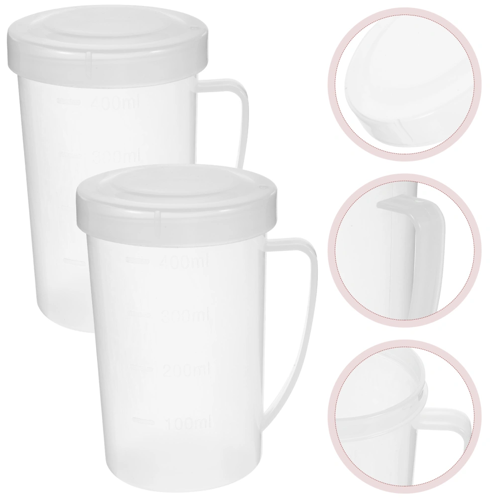 2pcs Microwave Heating Milk Cups High Temperature Resistance Soybean Milk Cups