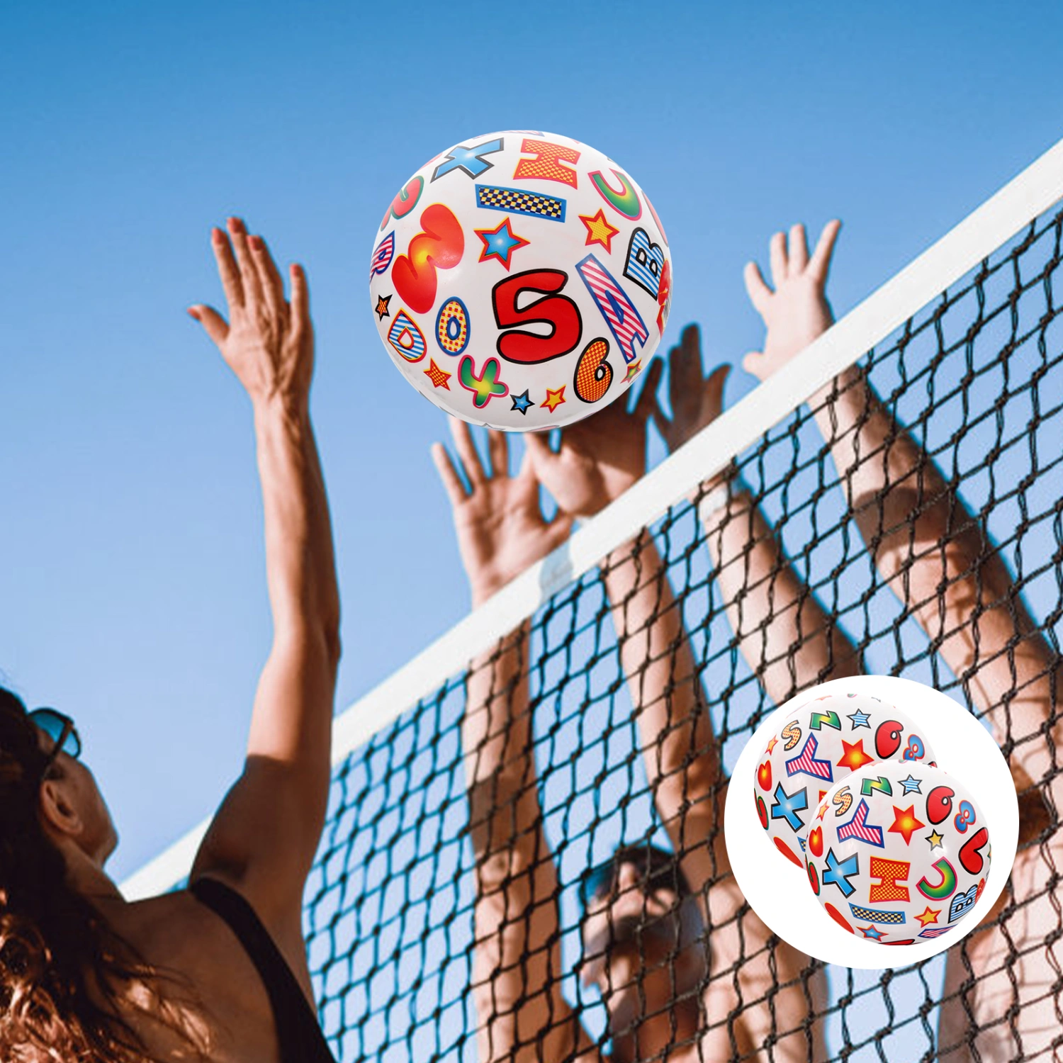 2pcs Beach Balls Inflatable Beach Balls Party Inflatable Beach Ball Toys for Swimming Pool and Beach