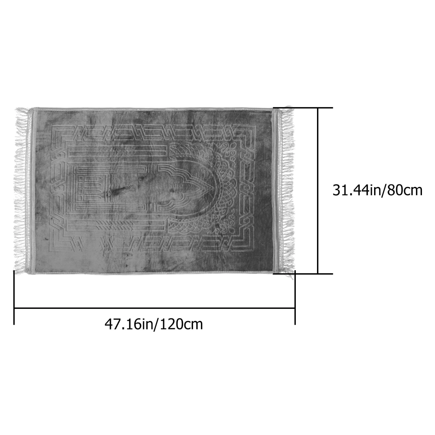 Muslim Prayer Rug Practical Prayer Carpet Eid Festival Rug Tasseled Prayer Rug