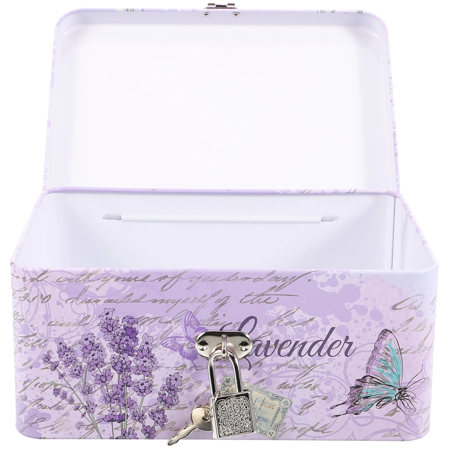 Locking Cash Box with Combination Lock Money Box Decorative Storage Box Cash Case