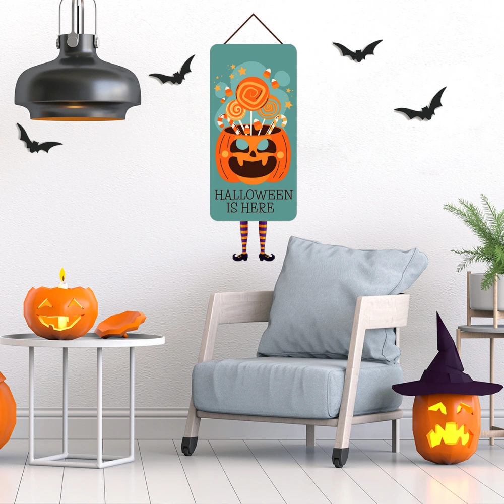 1 Sheet of Halloween Themed Wall Sticker Cartoon Pumpkin Wall Decal Self-adhesive Halloween Wall Decal