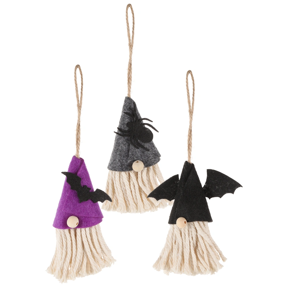 3pcs Halloween Gnome Hanging Decoration Halloween Ornament Halloween Party Yard Pendant