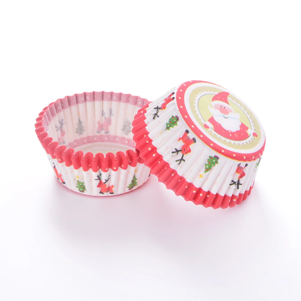 400pcs Christmas Themed Cupcake Paper Holders Muffin Liners Disposable Cake Baking Cups