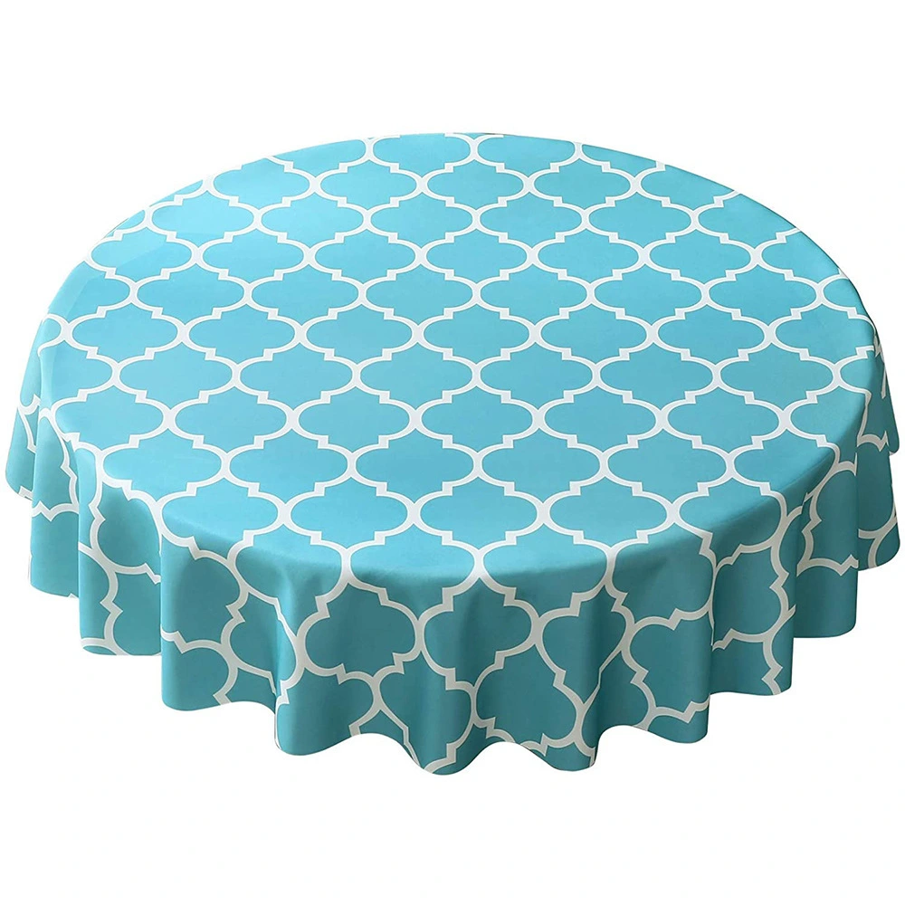 Round Tablecloth Polyester Tablecloth Washable Table Cover for Restaurant