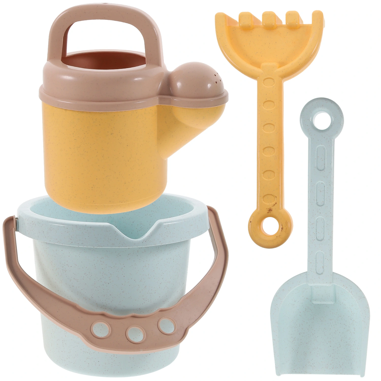 1 Set Sand Beach Toy Play Set Small Watering Can Beach Sand Rake Shovel Bucket Toy
