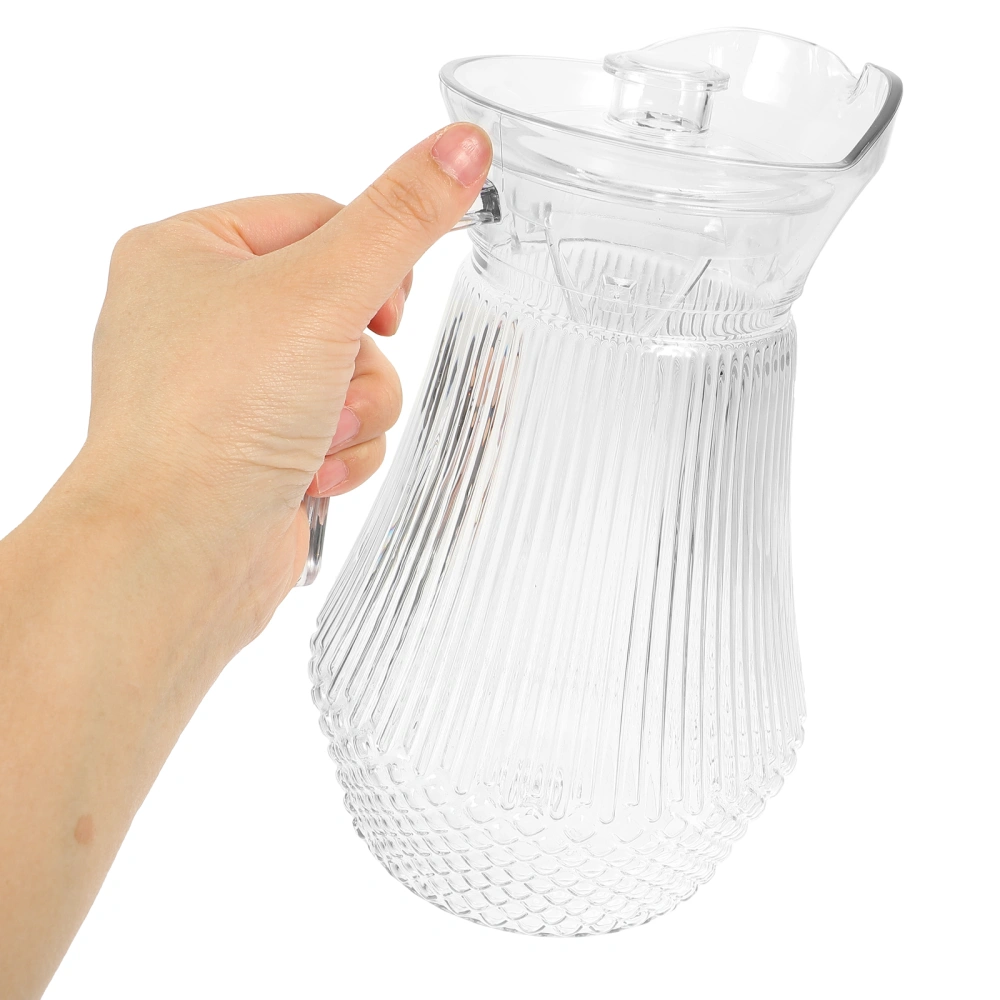 Large Capacity Plastic Pitcher with Lid Water Pitcher Juice Ice Tea Pitcher with Handle