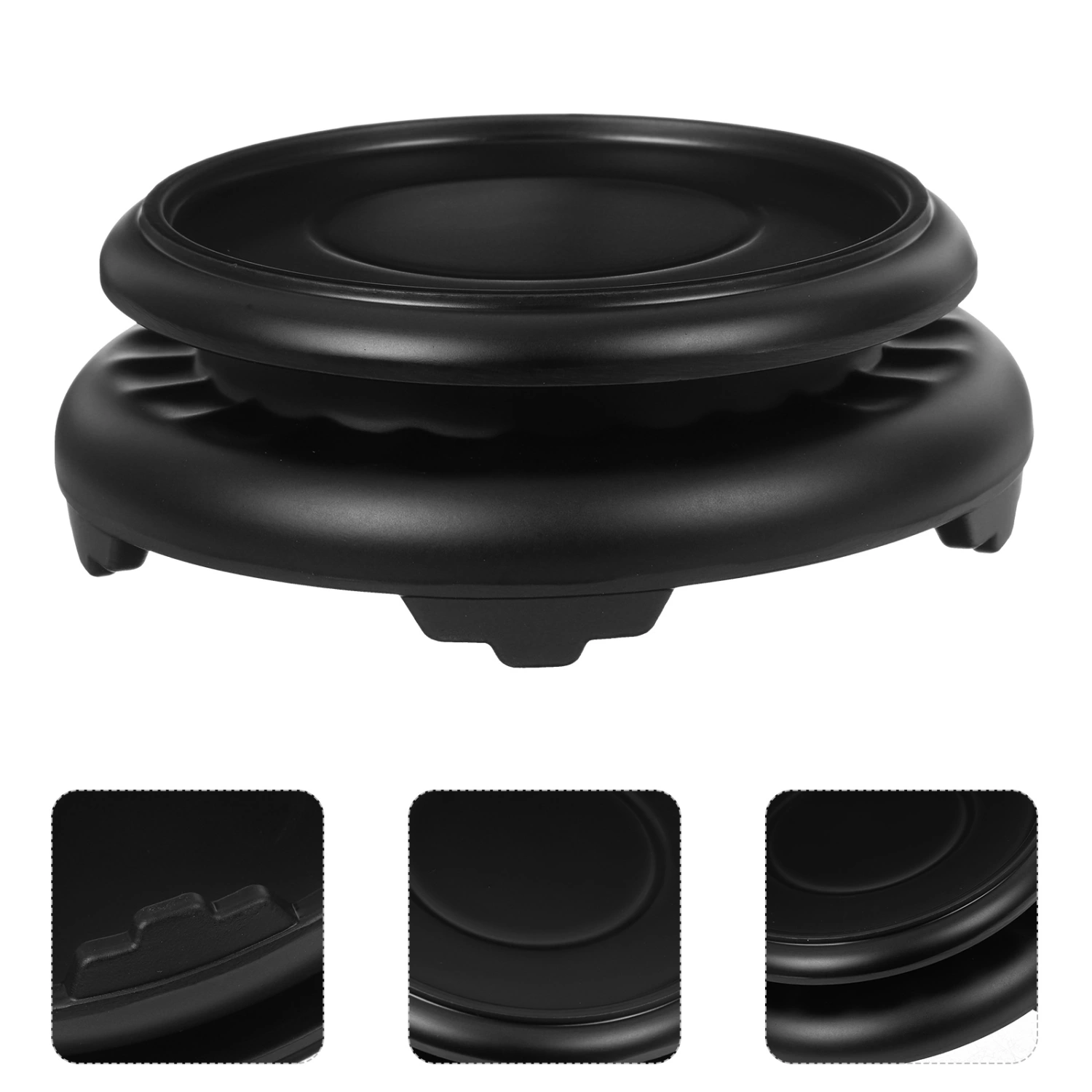 Wooden Pedestal Flower Pot Base Rotary Display Pedestal Planter Display Pedestal