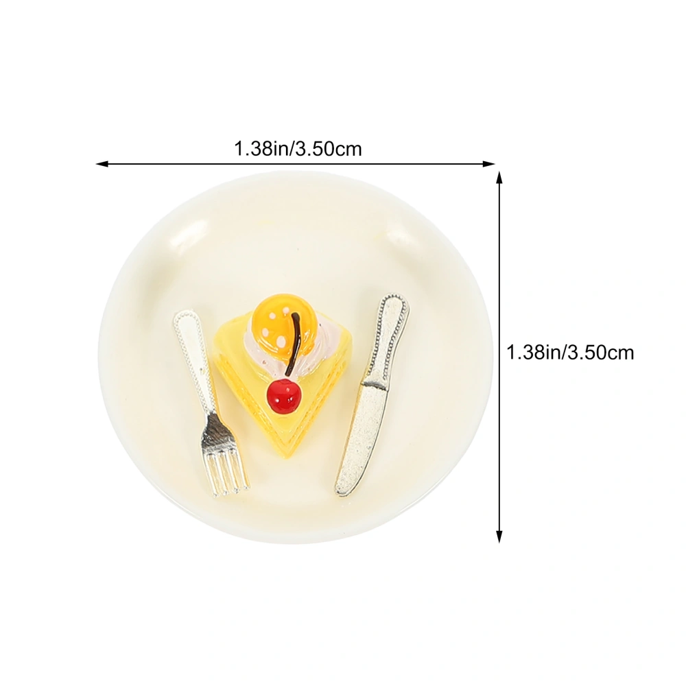 4Pcs Mini Dessert Model for Mini House Fake Dessert Dishes Mini Kitchen Scene Decor