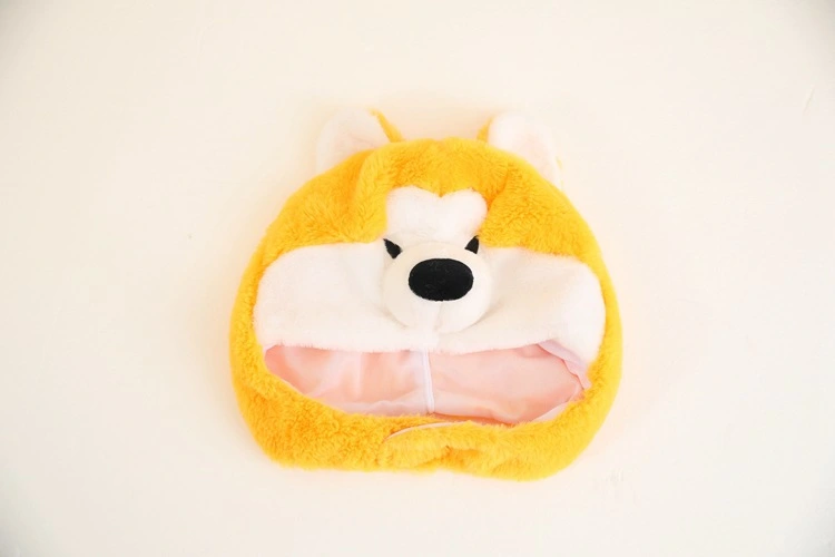 Plush Hat Funny Dog Shape Headwear Cosplay Hat Cartoon Headwear Photo Prop Dog Cosplay Hat Cap