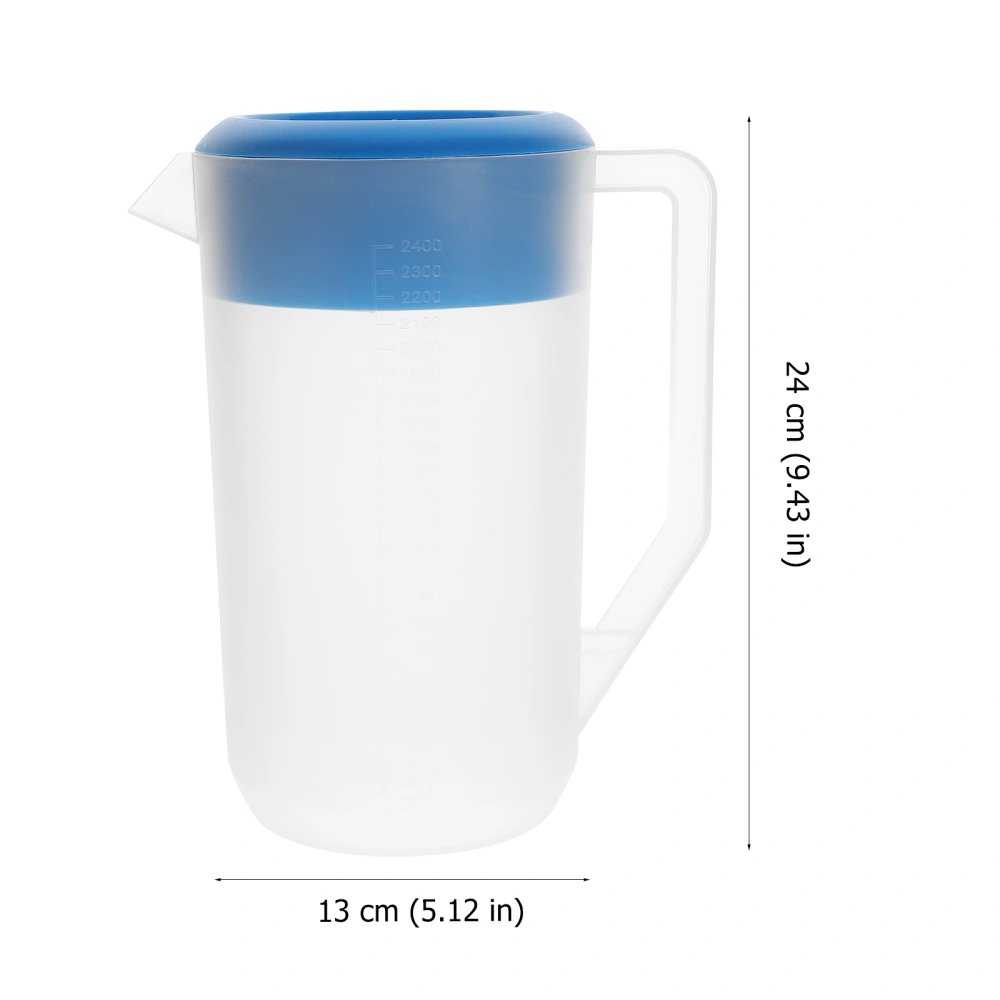 Plastic Water Pitcher with Lid Juice Pitcher with Scale Beverage Ice Tea Jug Drinking Water Jug