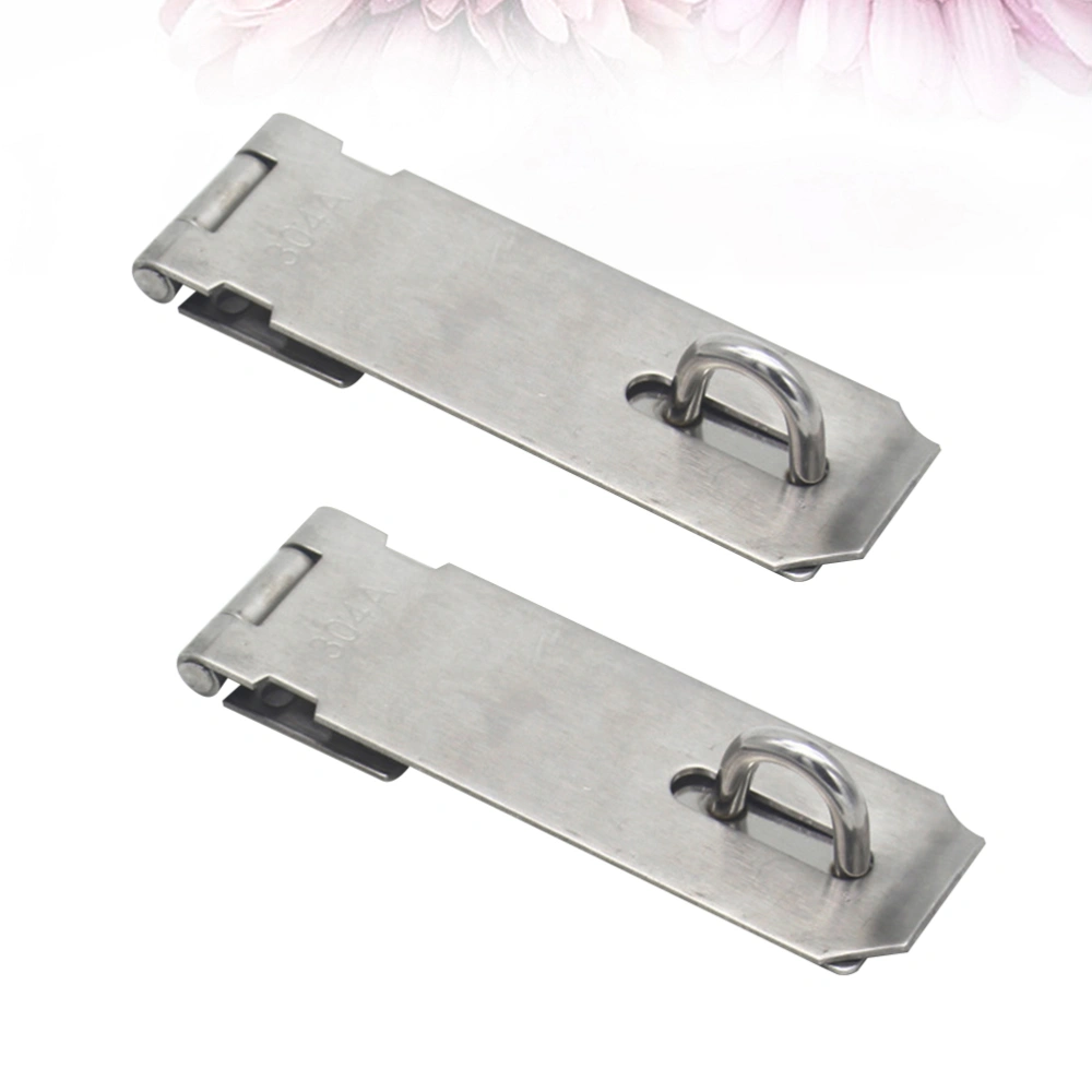 2pcs Hasp Latch Lock Door Hasp Lock Door Clasp Hasp Lock Stainless Steel Latches