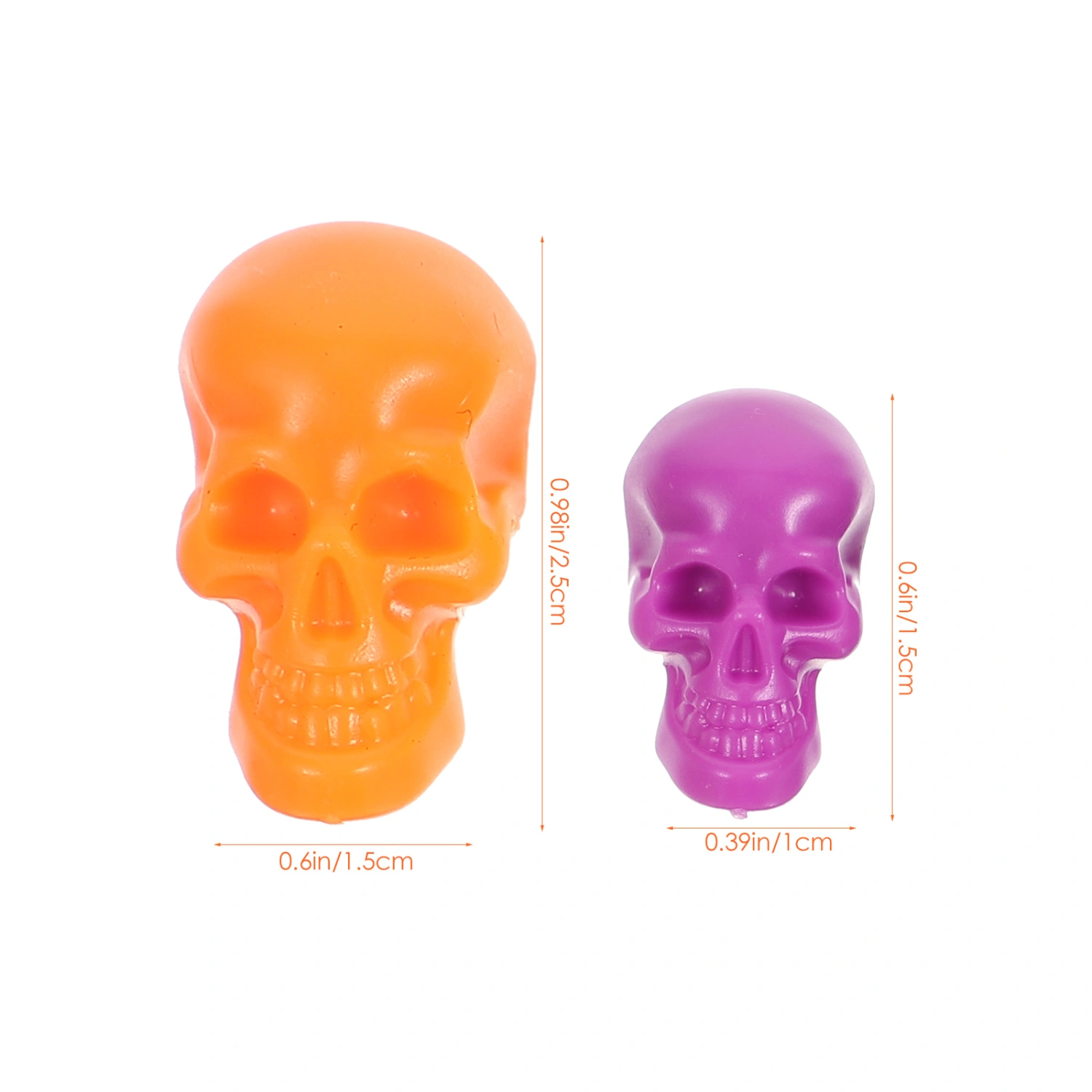 100Pcs Realistic Skeleton Skull Fake Skull Layout Props Halloween Mini Simulation Skull