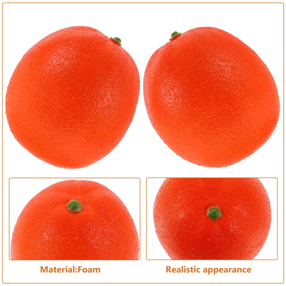 10pcs Fake Oranges Photography Props Artificial Oranges Lifelike Fruit Decorations Artificial Fruits