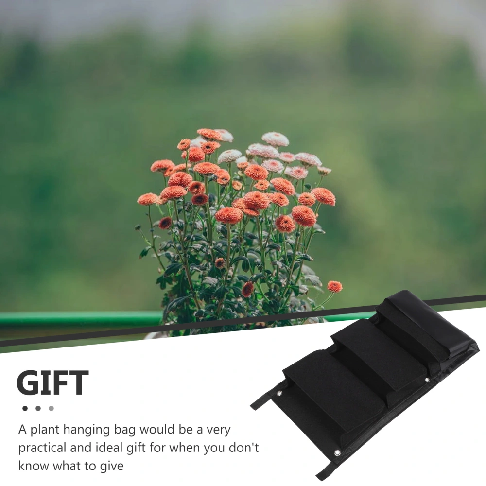 Vertical Hanging Wall Planter Large-capacity Plant Bag Thicken Felt Plant Growing Bag for Gardening