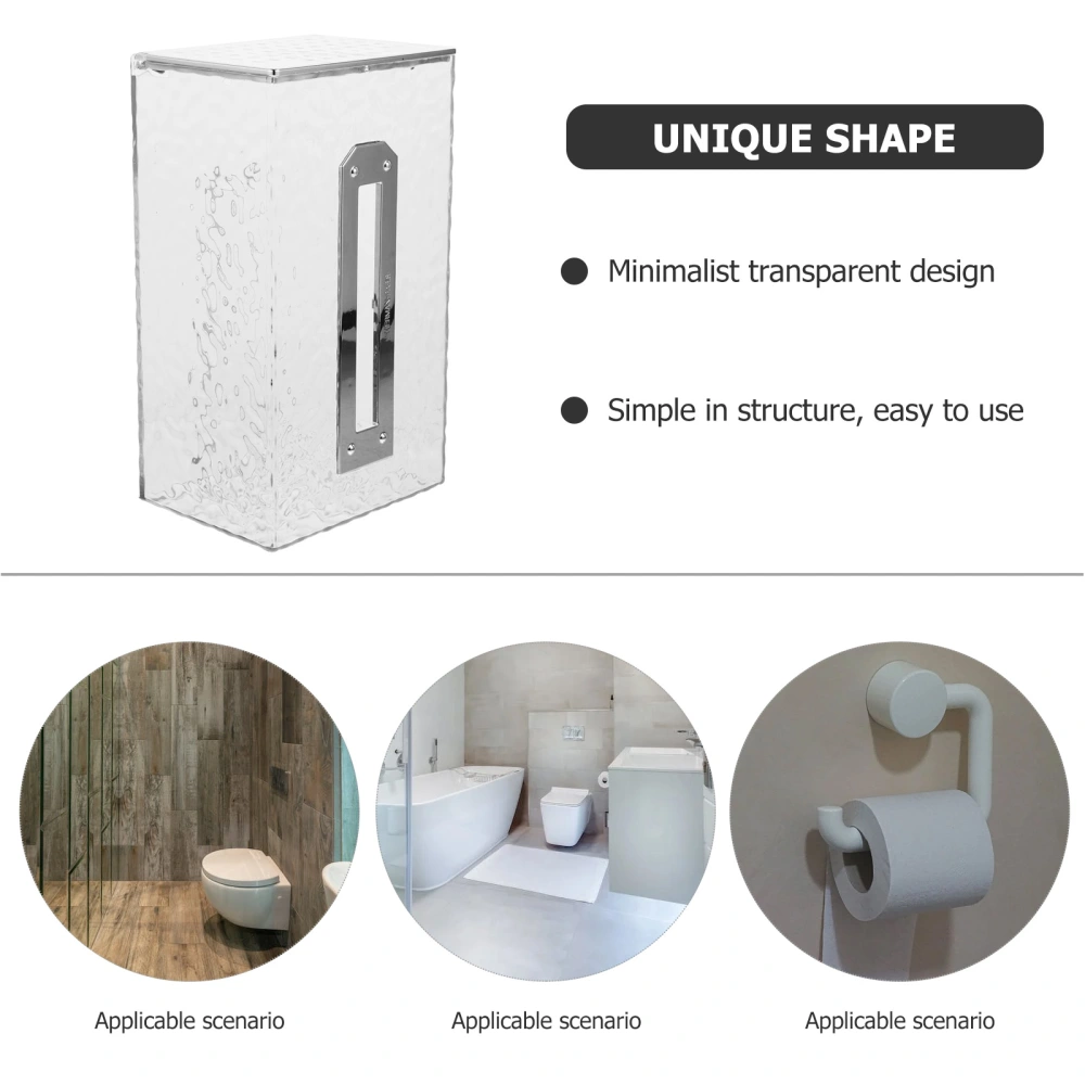 Bathroom Punch Free Toilet Paper Holder Transparent Paper Towel Dispenser Wall Mount Paper Holder