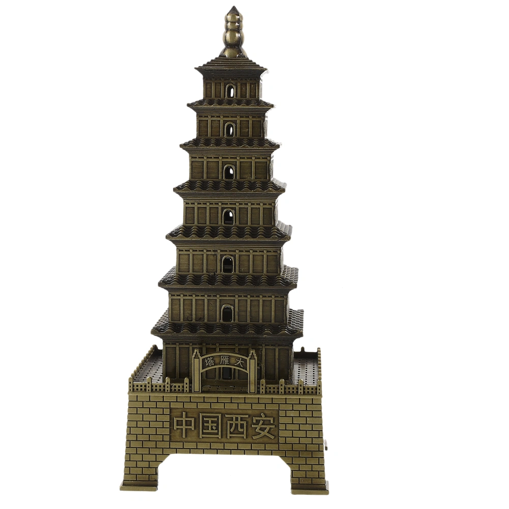 Vintage Tower Model Decoration Tower Prop Retro Pagoda Model Tower Decor