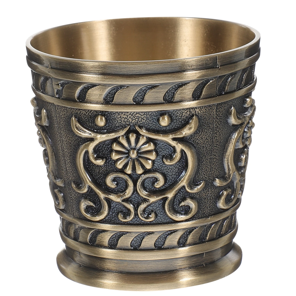 Metal Liquor Cup Creative Tea Cup Retro Wine Cup Vintage Party Wine Cup(50ml)