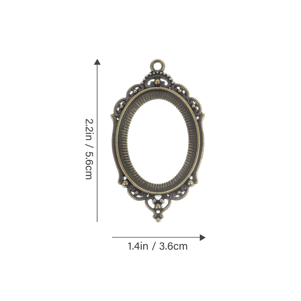 6Pcs Jewelry Alloy Bases Alloy Blank Settings Bezel Pendant Trays Blanks Jewelry Making Bases