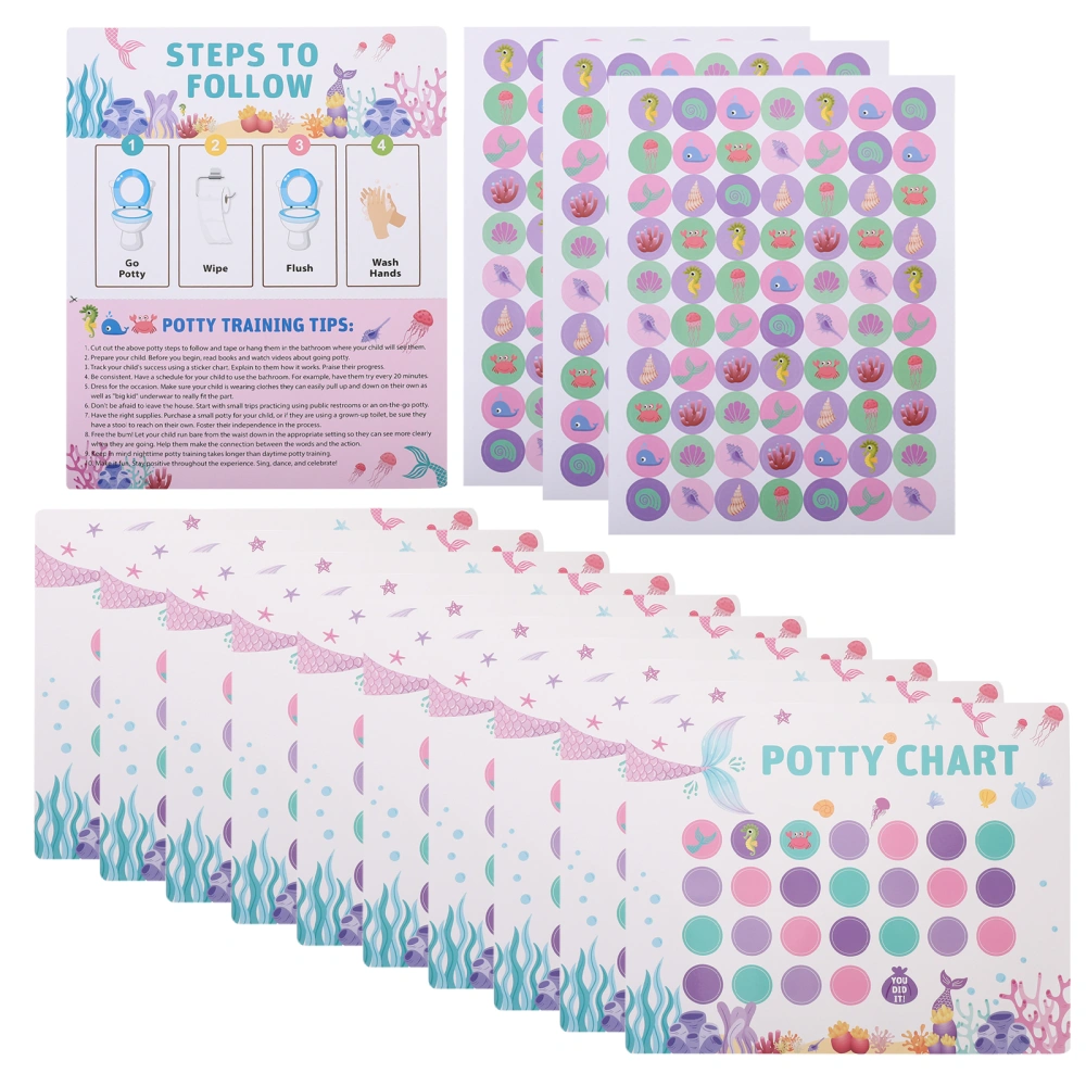 1 Set Potty Training Chart and Sticker Toddlers Potty Training Sticker Toddler Sticker Chart