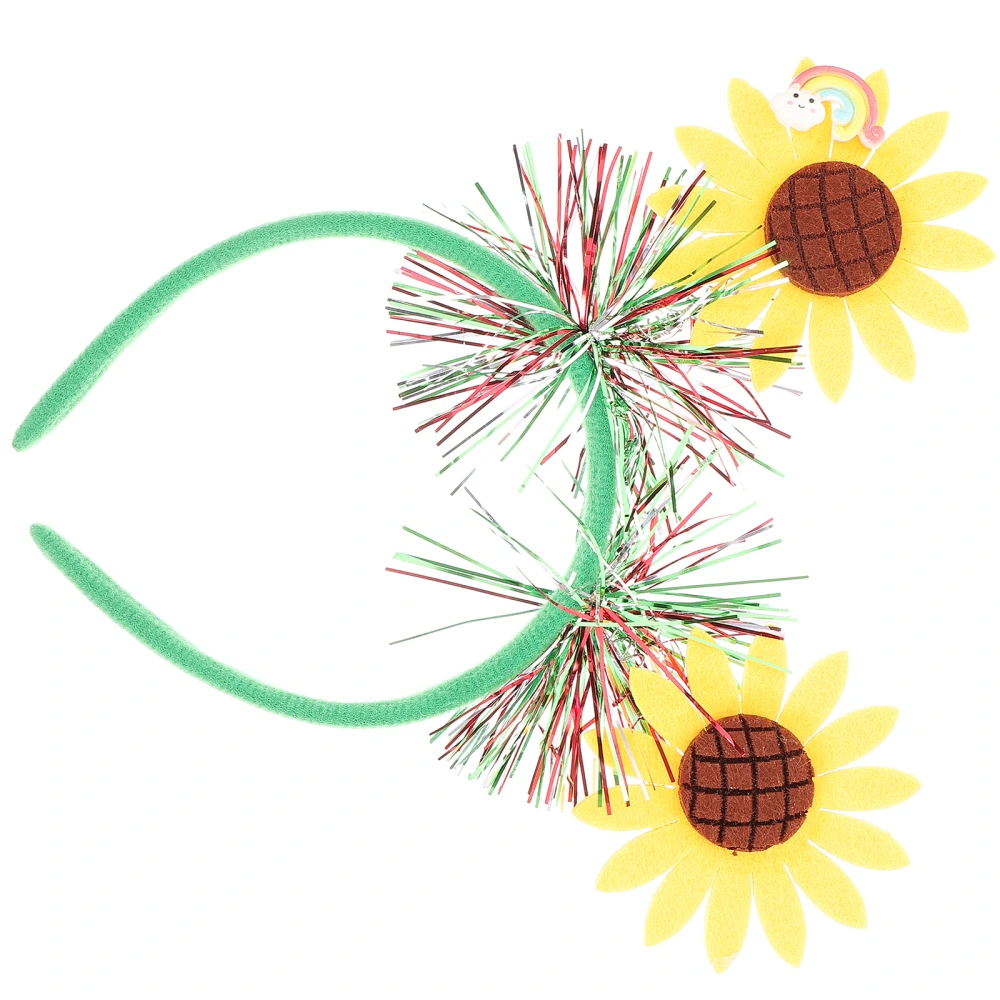 Sunflower Headband Decorative Flower Hairband Elegant Sunflower Elements Headband Party Headdress