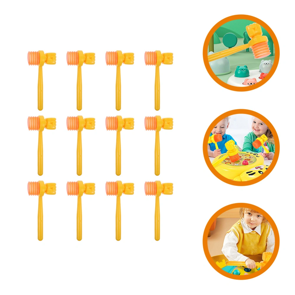 12Pcs Kids Beating Hammer Playthings Small Plastic Hammer Playthings Children Hammer Toys