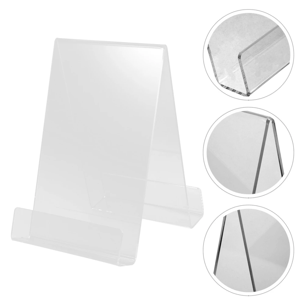 Clear Acrylic Book Rack Clear Desktop Bookshelf Tabletop Phone Acrylic Holder