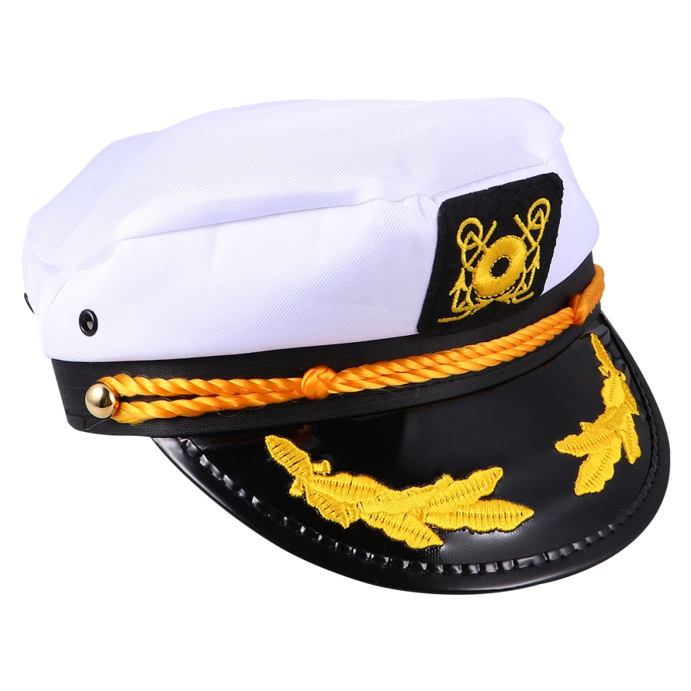 2pcs Sailor Hat Summer Hat Stage Performance Costume Hat Captain Beret Hat Decor