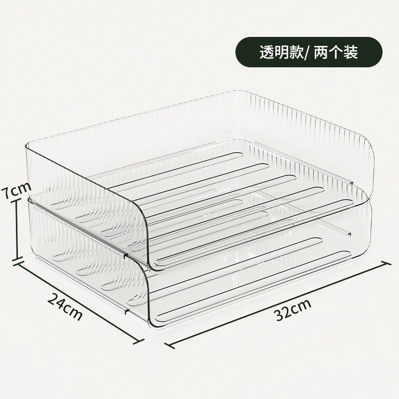 2Pcs File Organizer Clear Stackable Desk Organizer Desktop Tray Desk Book Organizer for Home