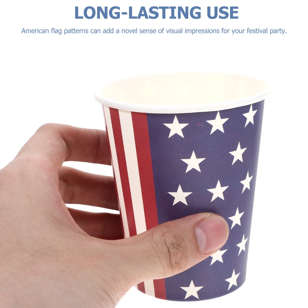 24Pcs Independence Day Theme Party Paper Cups Beverage Drinking Paper Cups Party Supply